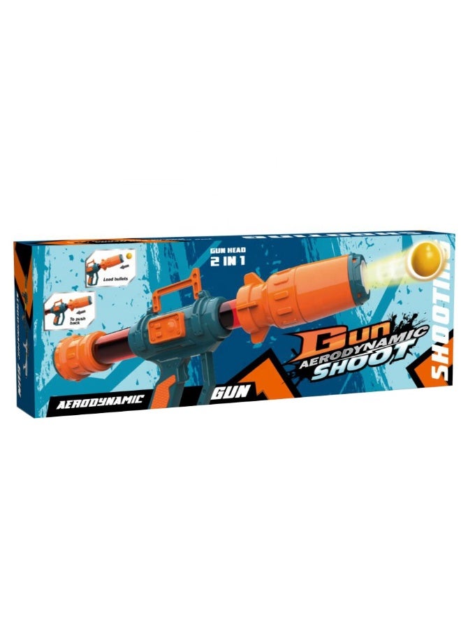 Chamdol 2-in-1 Air Power Pump EVA Soft Ball Blaster Gun Toy with Interchangeable Gun Heads – Safe Foam Bullet Shooting Set for Kids - Image 2